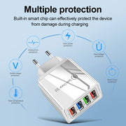 USB Charger Quick Charge 3.0 4 Phone Adapter For Tablet Portable Wall Mobile Charger Fast Charger