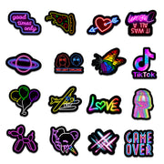 50 New Neon Stickers Car Trunk Phone Water Cup Decoration Stickers